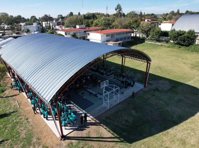 Inauguran techado en COBAEP Plantel 28 de Atlixco para mejorar las condiciones educativas