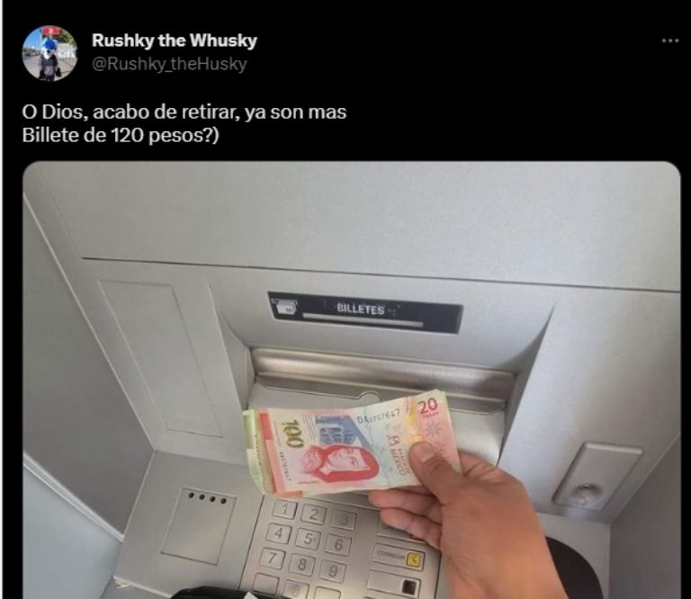 No hay un billete de 120 pesos, como dicen en redes, la imagen se manipuló digitalmente