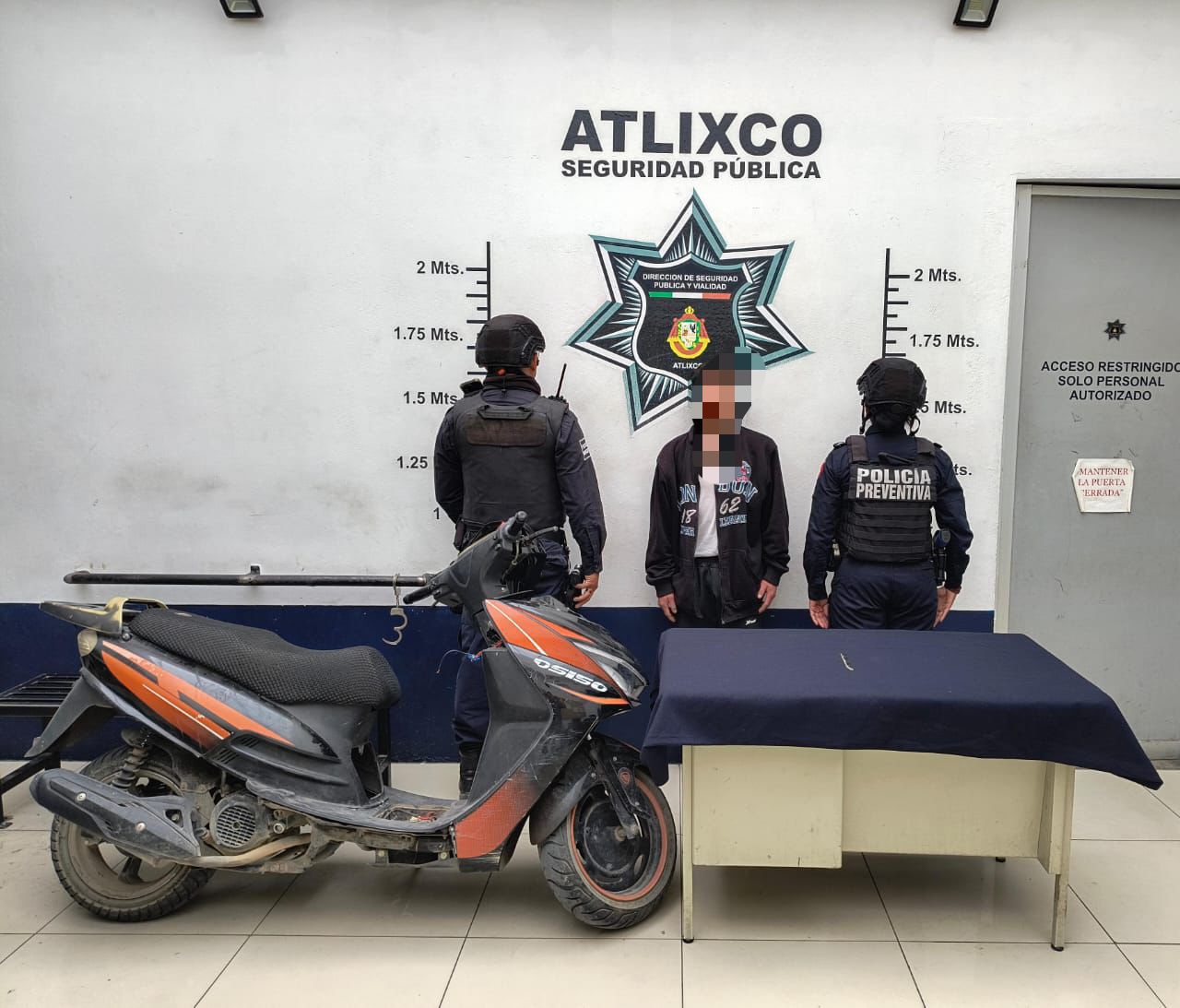 Policía de Atlixco detiene a presuntos ladrones de motocicletas