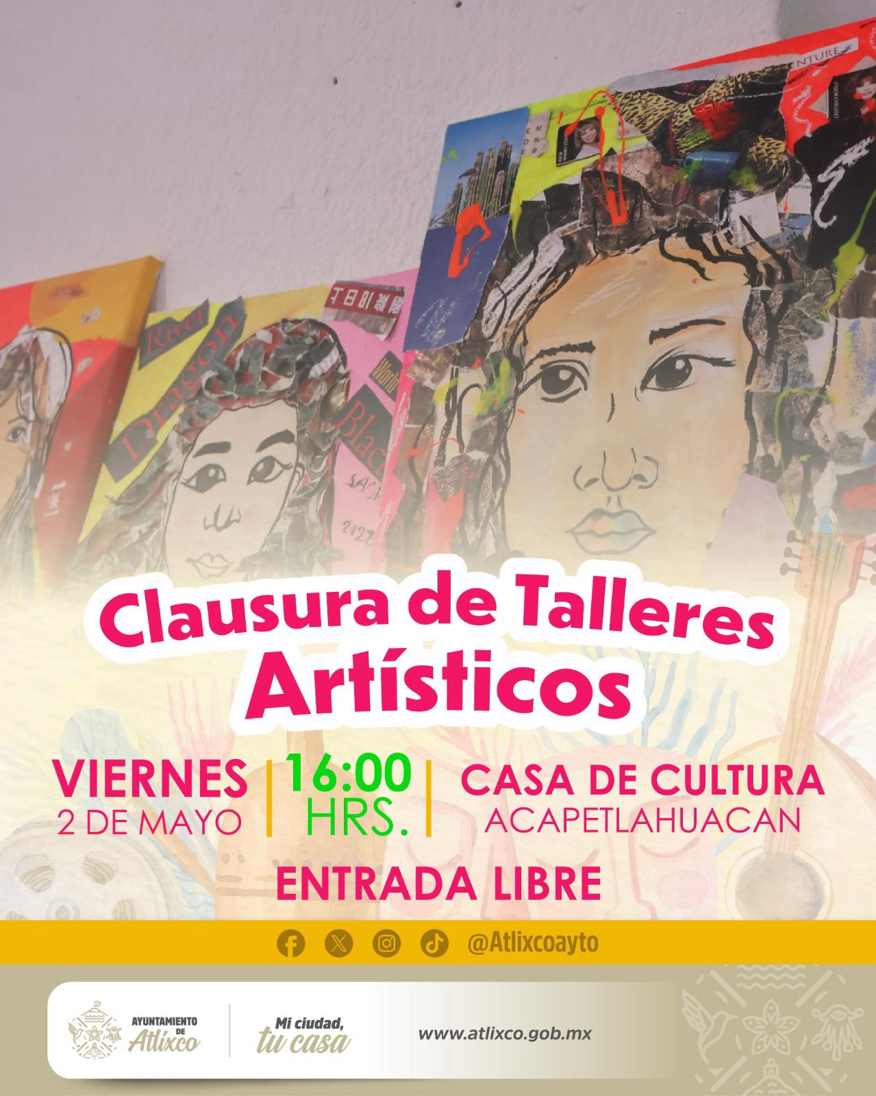 Atlixco celebra el arte con la clausura de talleres en la Casa de Cultura